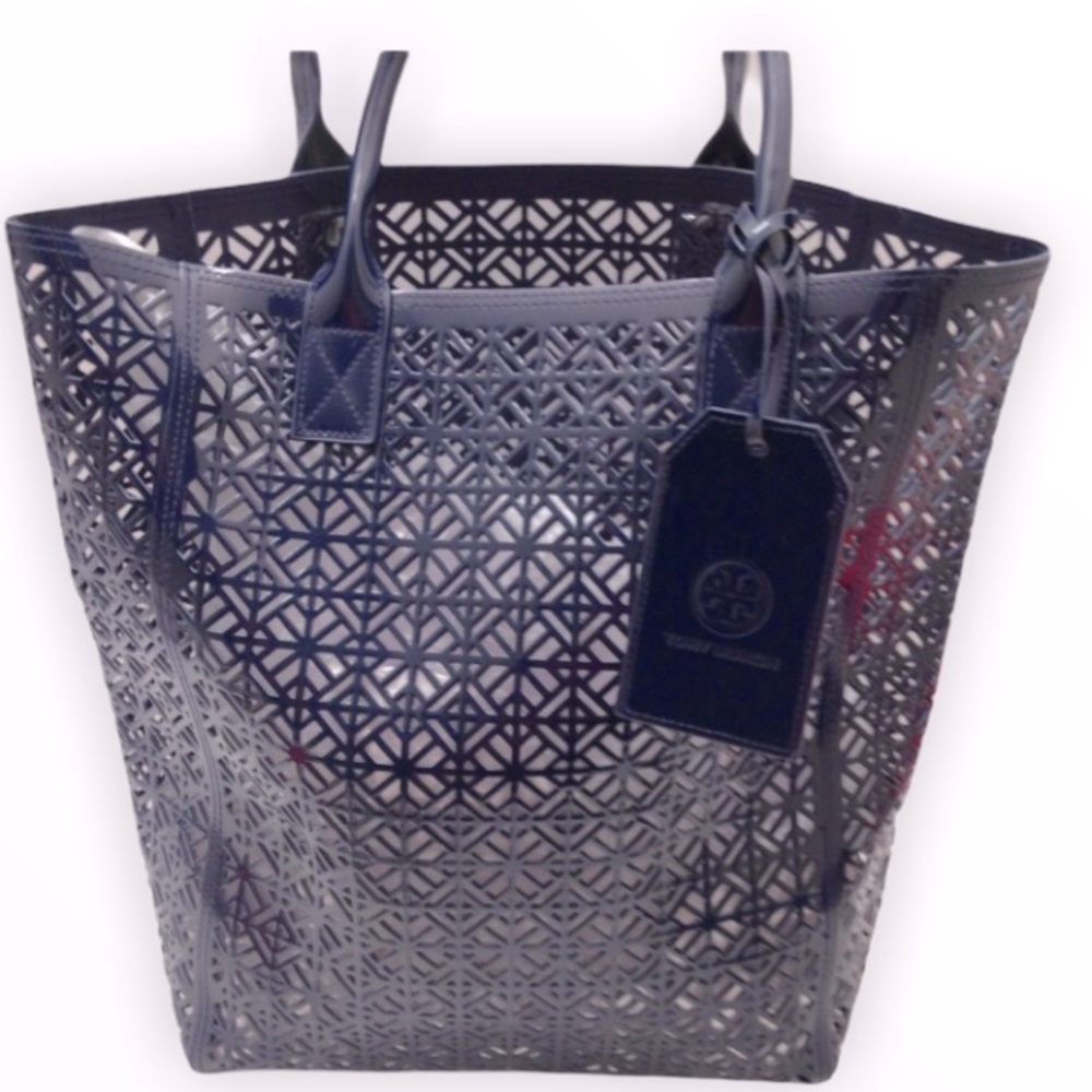COPY - Tory burch lace laser cut out tote + lugga…